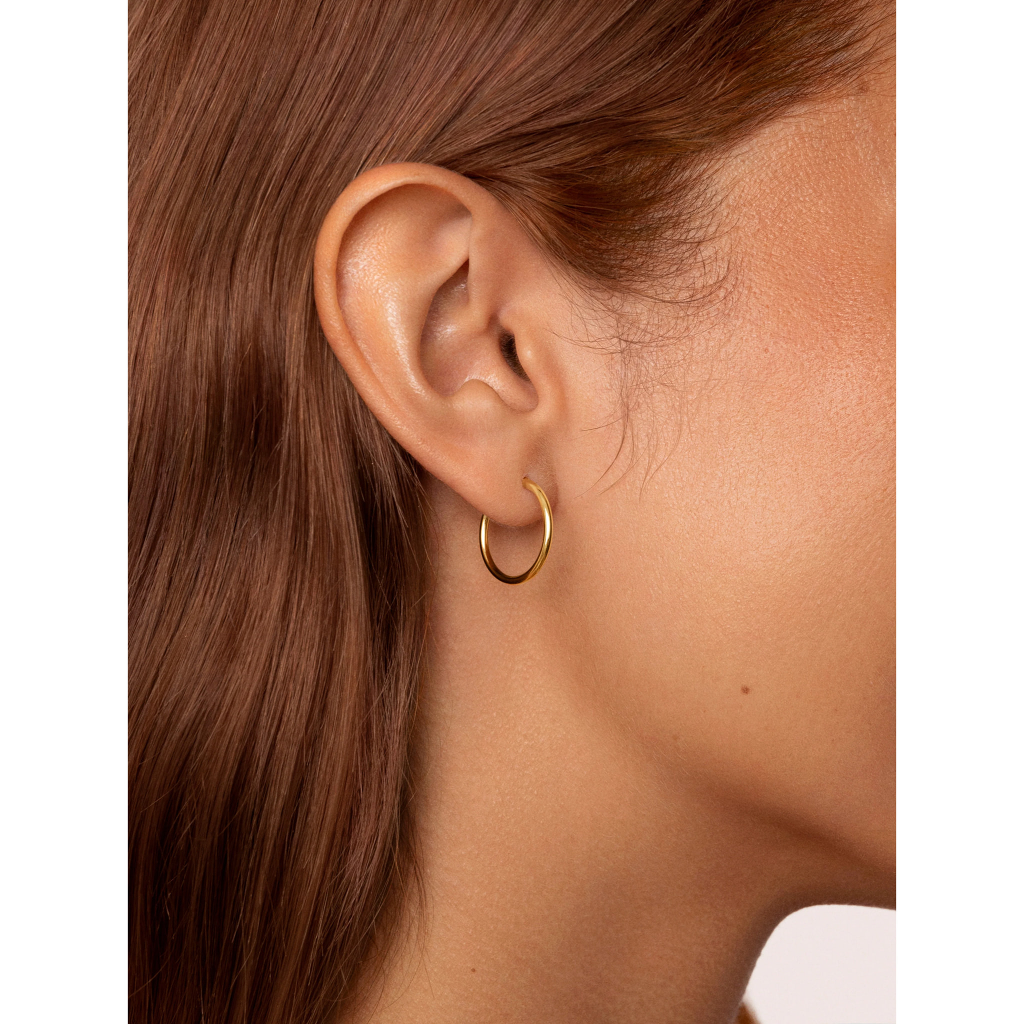 Pendientes Aro Maria S Acero Baño Oro