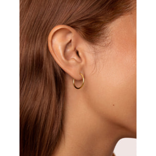 Pendientes Aro Maria S Acero Baño Oro