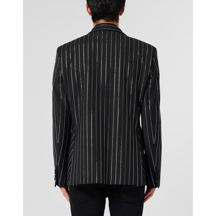 PHILIPP PLEIN Jacquard Blazer Lord Fit Strass