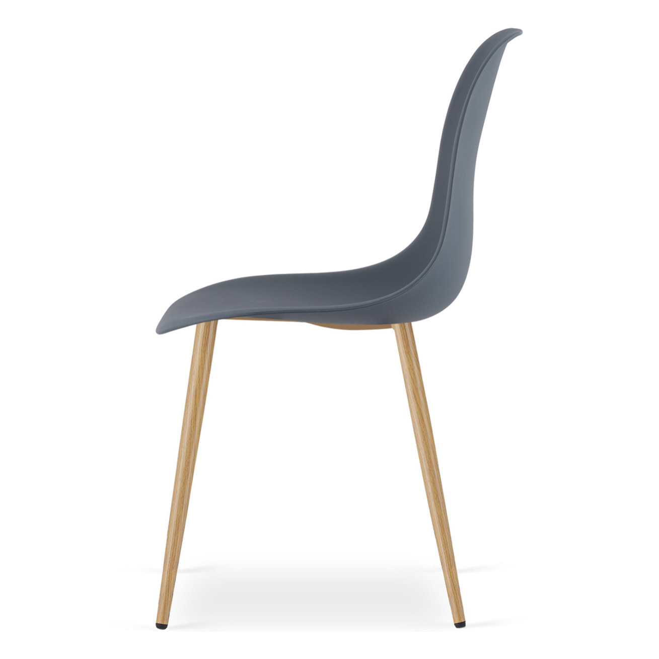 Set di 2 sedie WAT scandinave grigio ardesia e legno