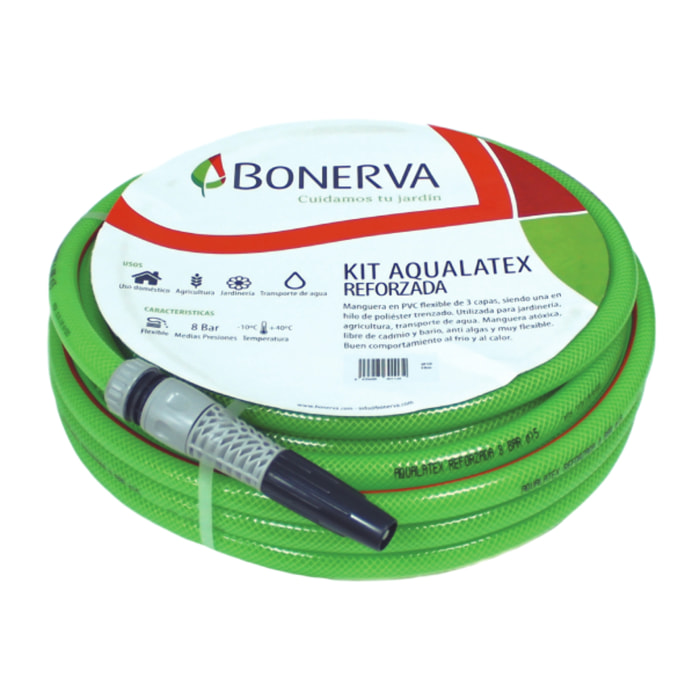 AQUALATEX REFORZADA VERDE 15MT BONERVA