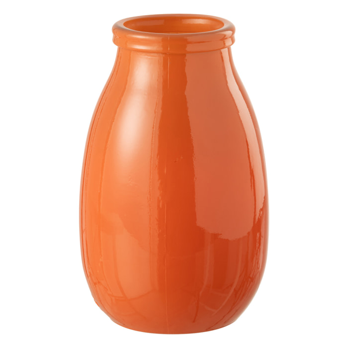 J-Line vase - verre - orange - large - Ø 17.5 cm