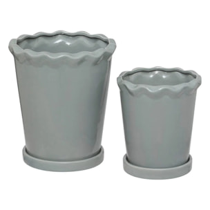Lot de 2 cache-pots "Wild" H21 16cm