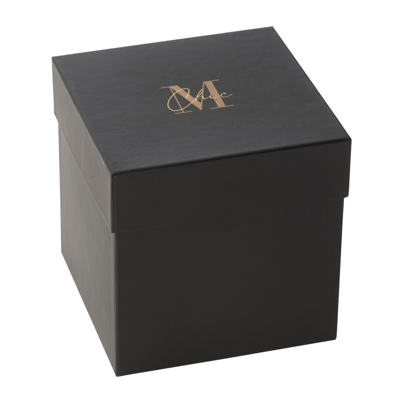 J-Line bougie parfumée M-Chic - Oud & Amber - verre - or/noir - medium - 80H
