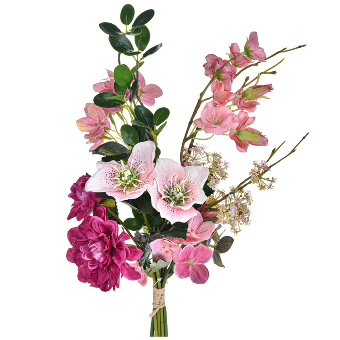 Bouquet Legato Con Helleborus. Altezza 52 Cm - Pezzi 3 - 30X52X30cm - Colore: Altro - Bianchi Dino - Fiori Artificiali