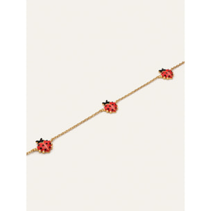Collar Mariquita Baño Oro