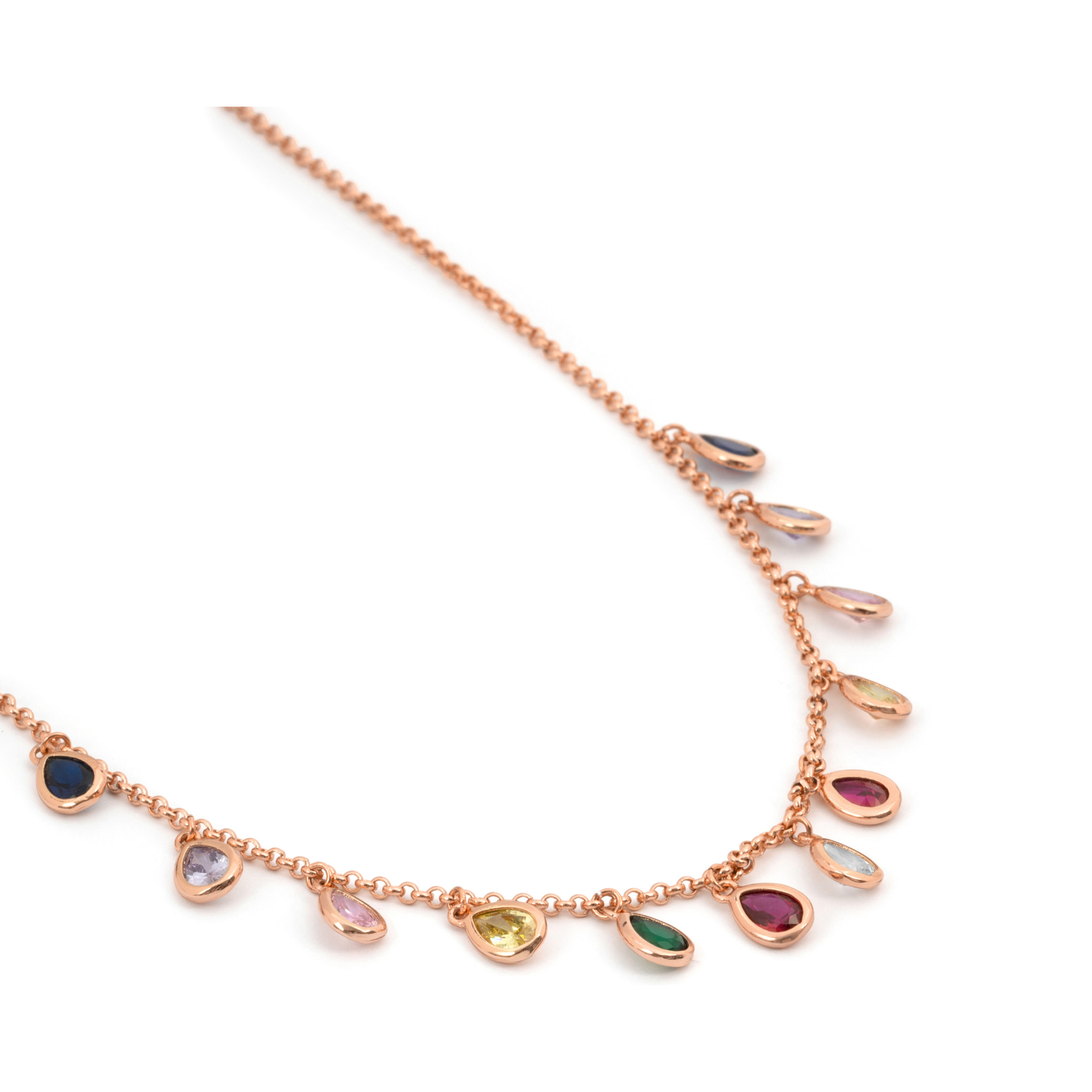 Collar Lo acabado oro rosa 18k
