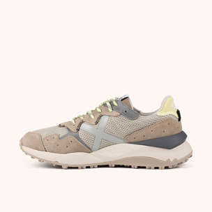 MUNICH SHIBUYA 37 Sneakers Diseño Elegancia Deportiva Beige, Gris y Amarillo