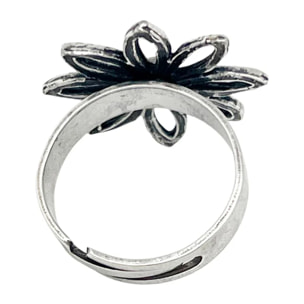 Anillo Margarita plata fuschia