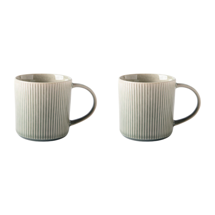 Lot de 2 mugs vert - "jade"