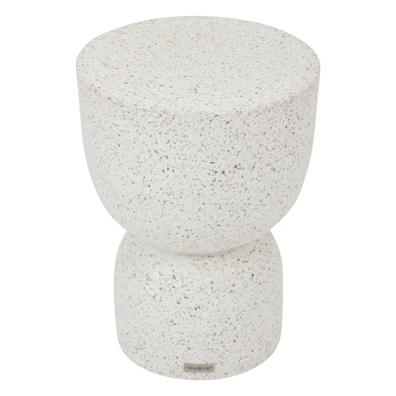Table d appoint de jardin "Timandra" D. 35 x H47cm en terrazzo