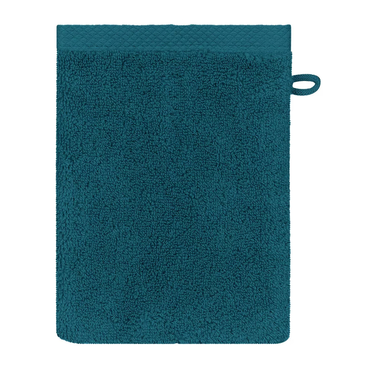 Gant de toilette pur coton 550 g/m² uni bleu Elea canard