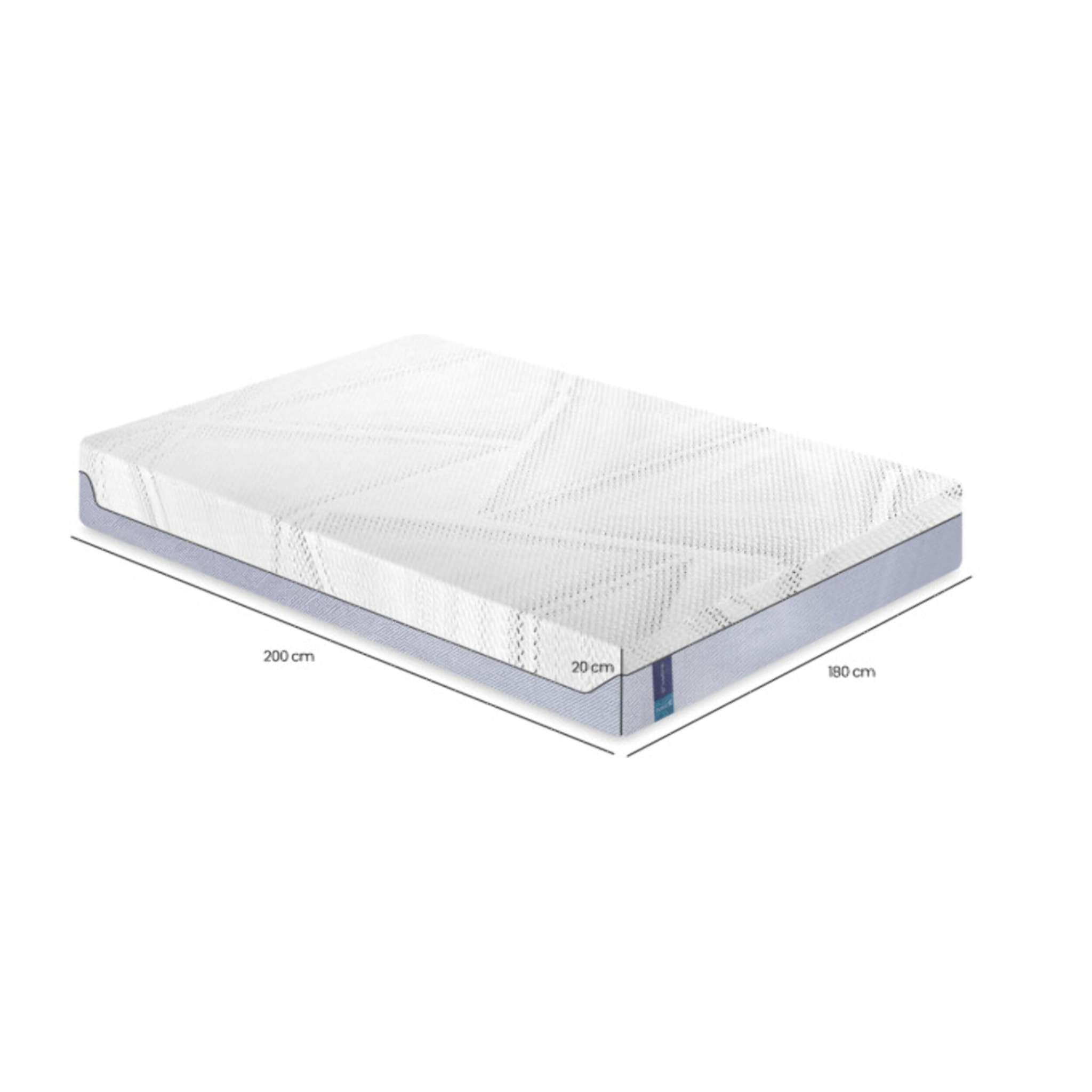 Matelas à mémoire de forme 180 x 200 cm gel thermorégulateur – SUPREME