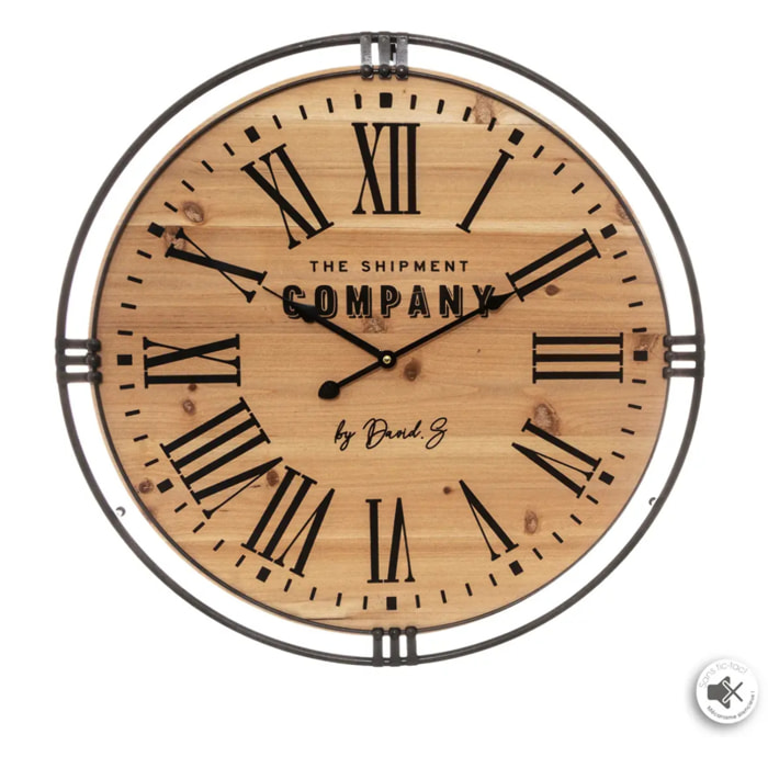 Horloge "Colonial" bois D58cm