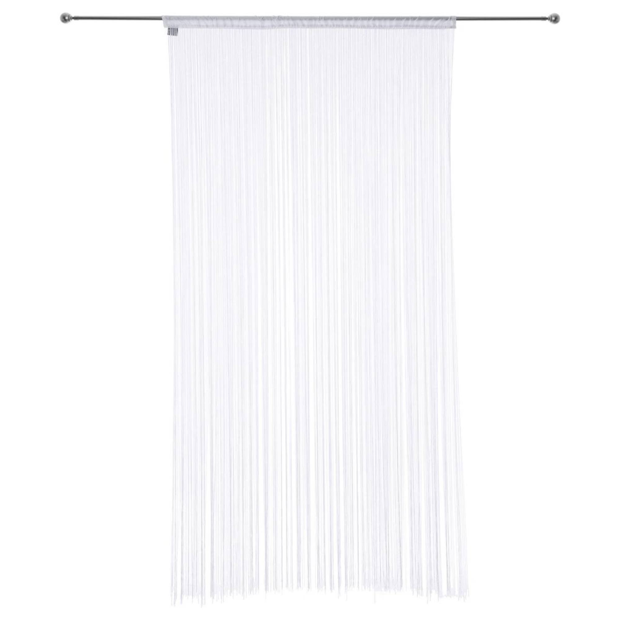Cortina de Hilos 90x200cm en color Blanco Ligera y Moderna