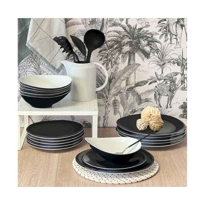 Sven Noir  - 6 assiettes creuses