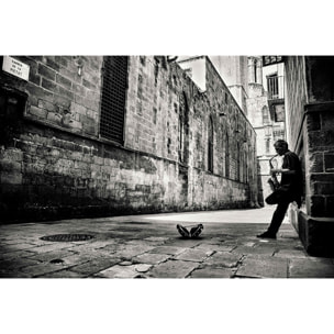 Tableau saxophone de rue  Tableau alu Dibond