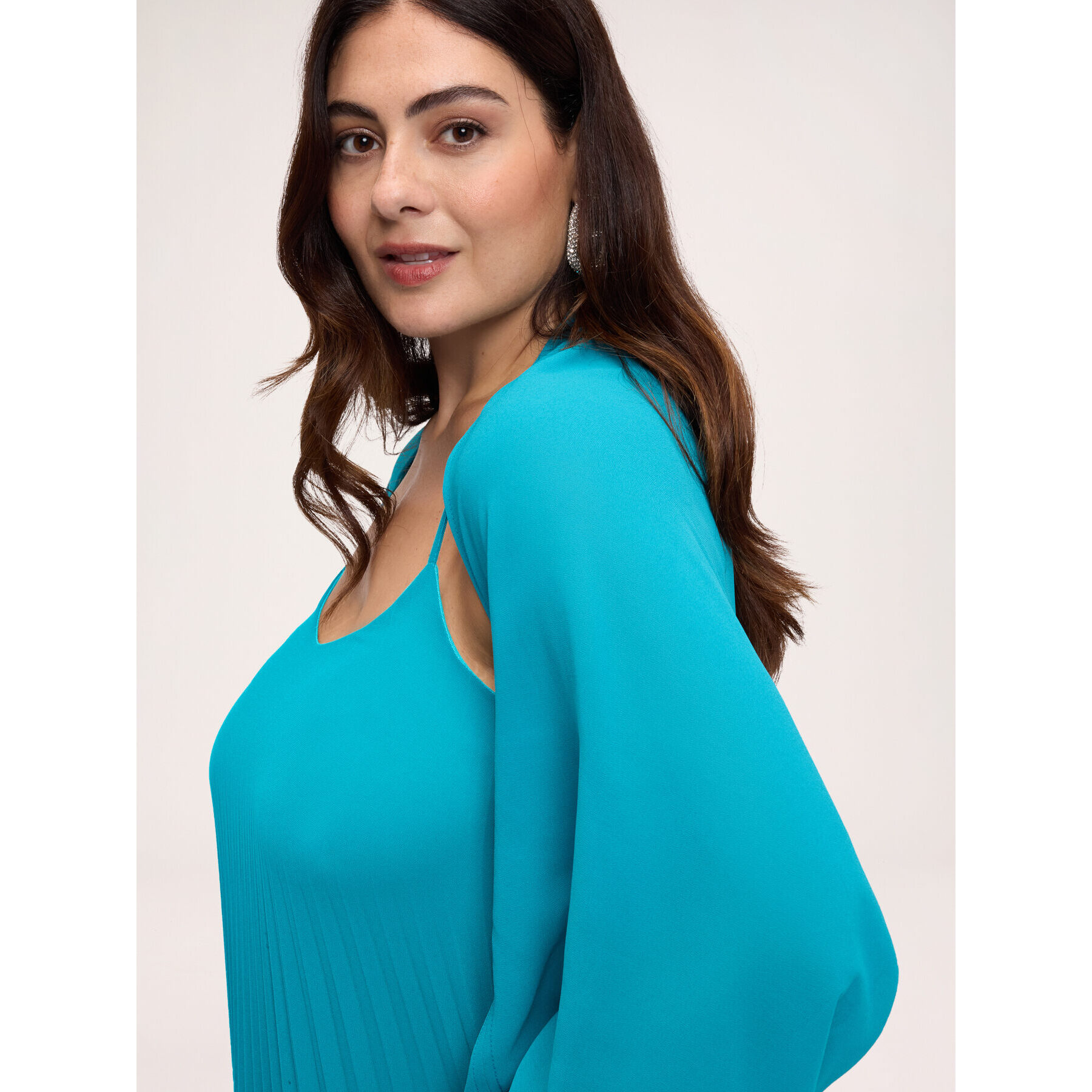 Fiorella Rubino - Coprispalle asimmetrico aperto - Azzurro