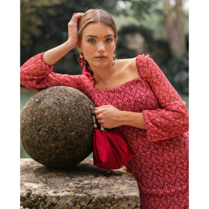 Vestido midi con manga larga