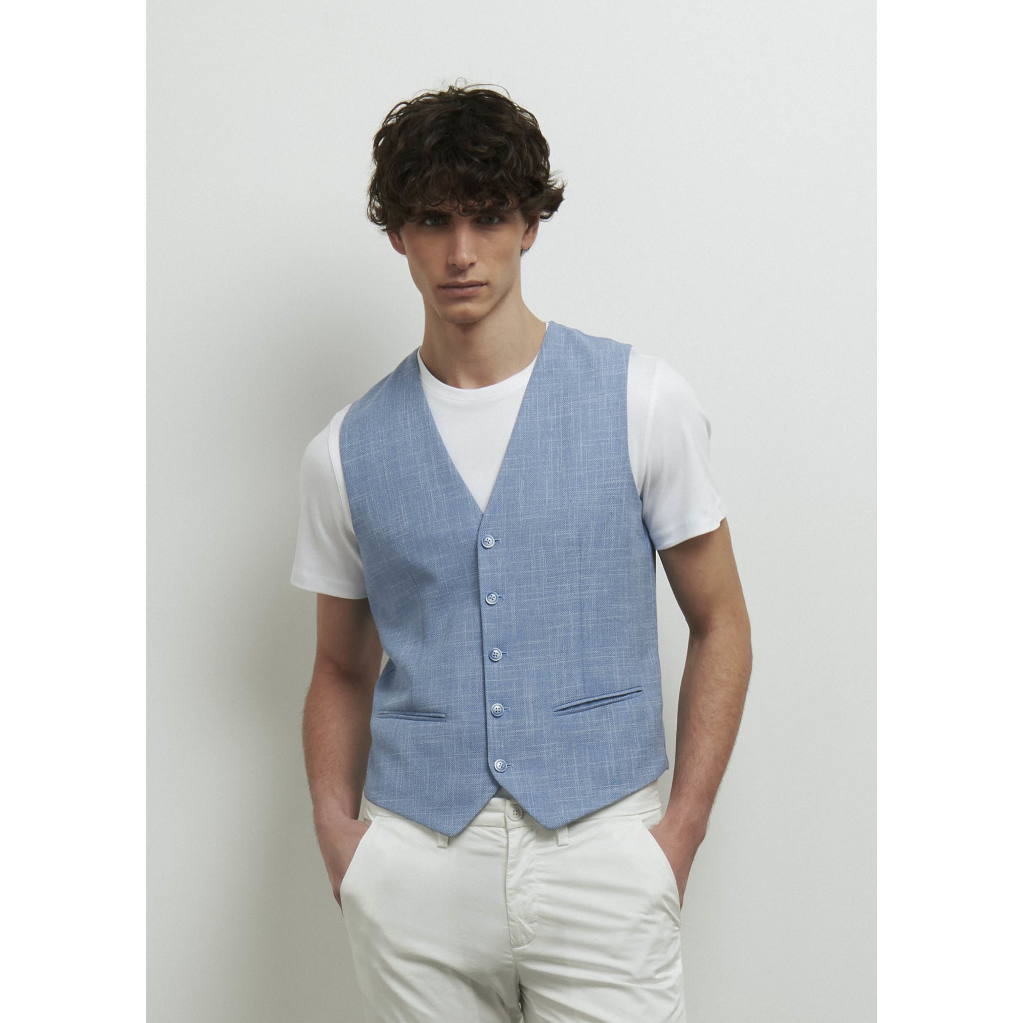 GIACCA GILET AZZURRO CONBIPEL