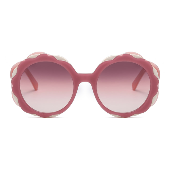 Gafas OCEAN modelo Deauville en color Montura rosa transparente con lentes degradadas moradas