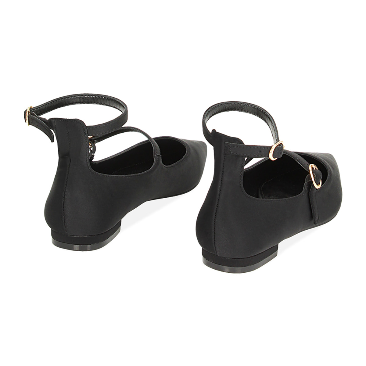 Ballerine nere in tessuto