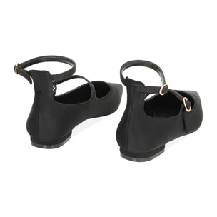 Ballerine nere in tessuto