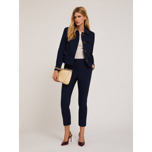 Motivi - Pantaloni regular in tessuto tecnico - Blu