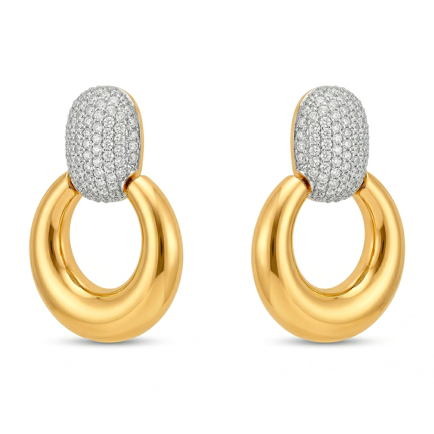 Pendientes Cymui acabado oro amarillo 18k