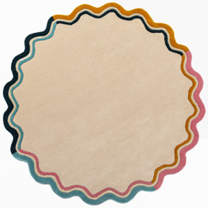 Tapis en laine rond LOIS SCALLOP