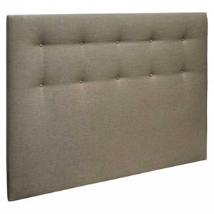 Ensemble matelas mousse haute résilience CALLISTO, H29 cm, accueil mémoire de forme, sommier et tête de lit taupe
