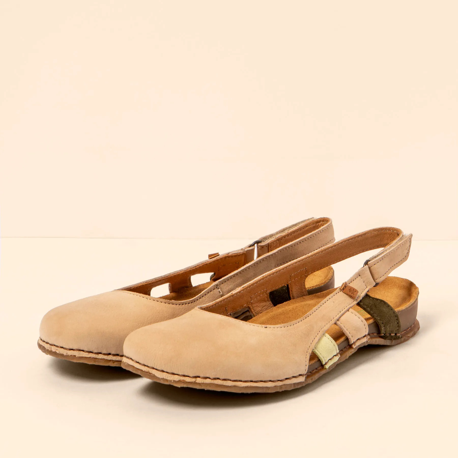 Sandalias N5817 NOBUCK LAVADO MULTI CREAM /PANGLAO color Multi cream