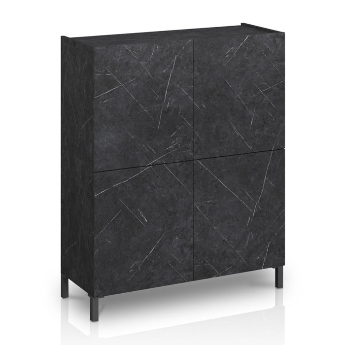 TOMASUCCI mobile alto EDDY BLACK MARBLE Multicolore