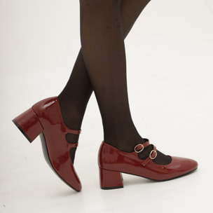 MARY JANE MEDIA 2 CINTURINI CHOCOLA' BORDEAUX