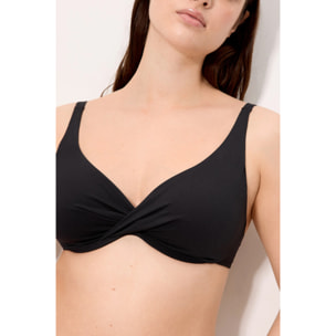 Top bikini contenitivo Nero