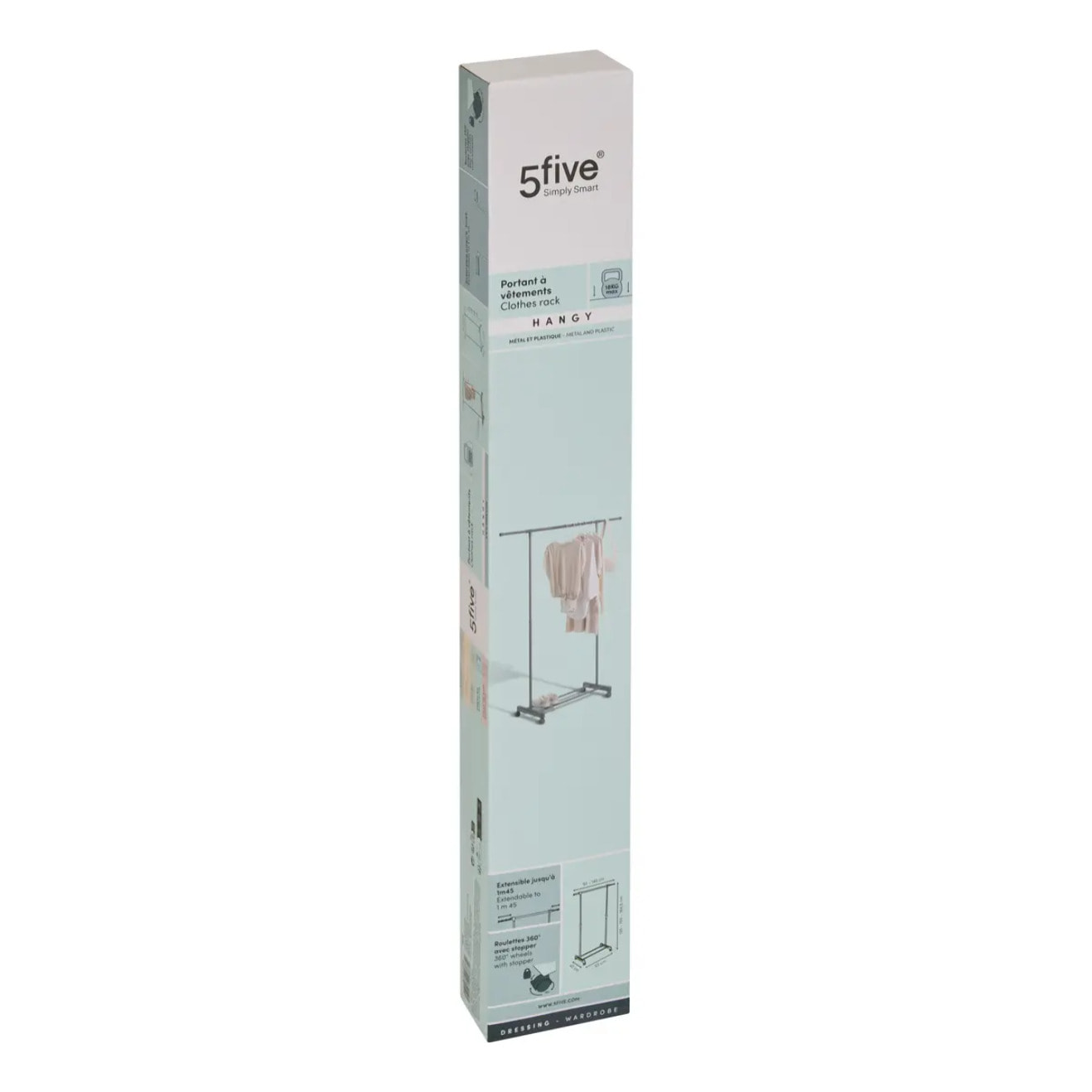 Portant à vêtements Hangy gris
