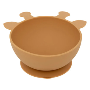 Set repas enfant "Girafe" - silicone - jaune ocre