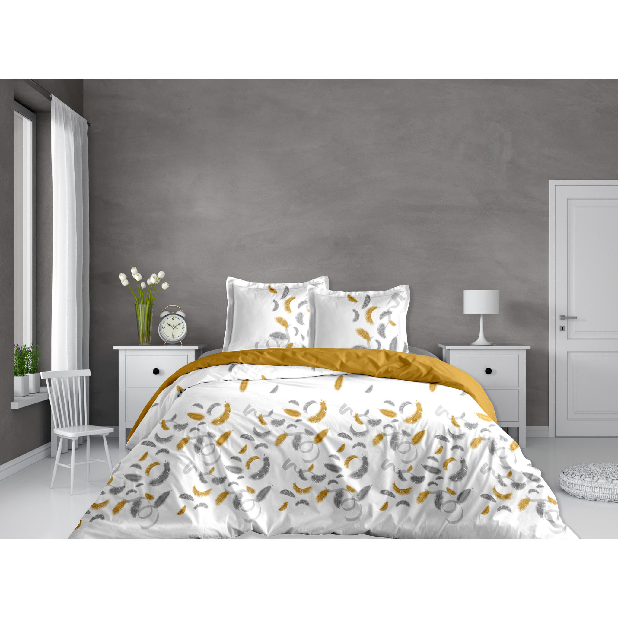 Parure Fashion days Housse de couette 240x220 + 2 Taies - 100% Coton 57 fils - Certifié Oeko-tex