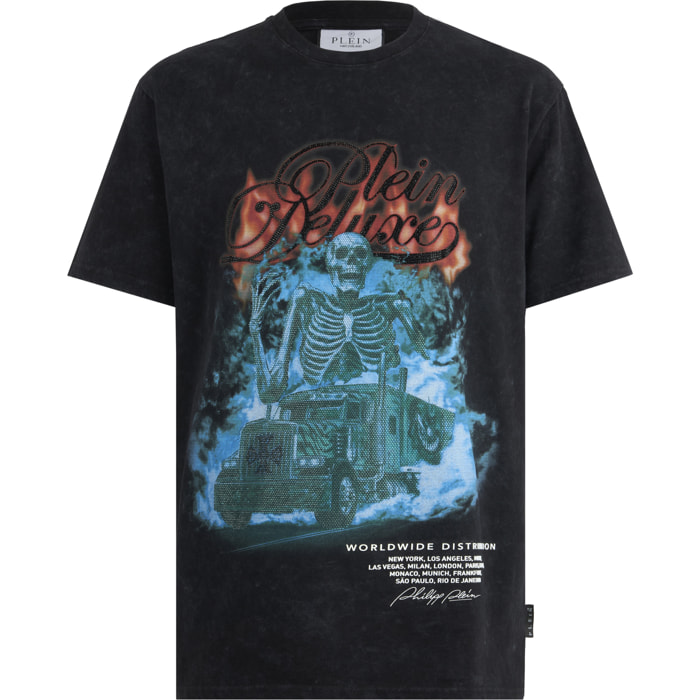 PHILIPP PLEIN T-Shirt Round Neck Ss SKELETON