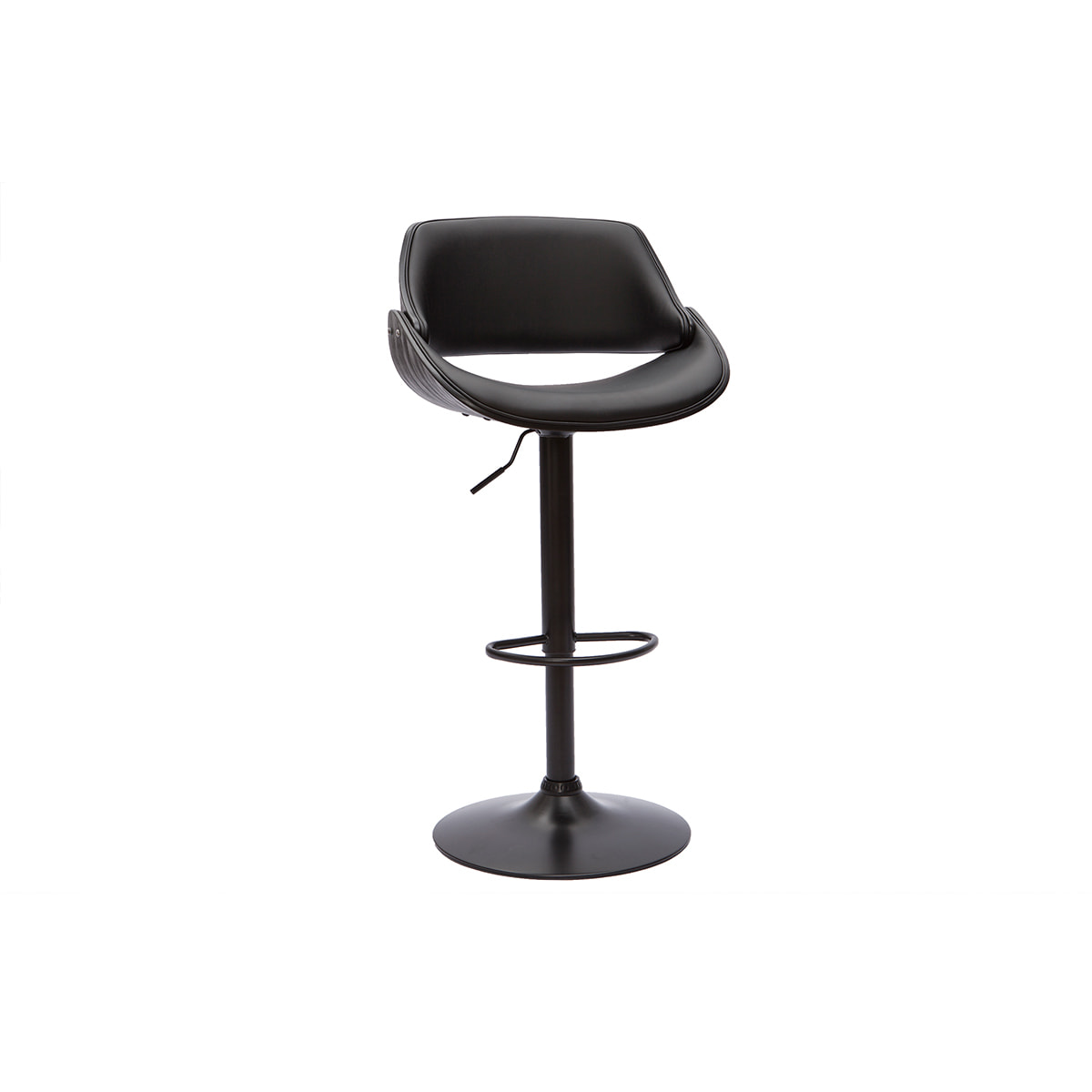 Tabouret de bar design noir réglable pivotant 360° CLASH