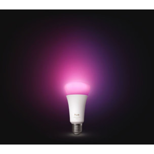 Ampoule LED connectée PHILIPS HUE E27 White&Color Ambiance 100W