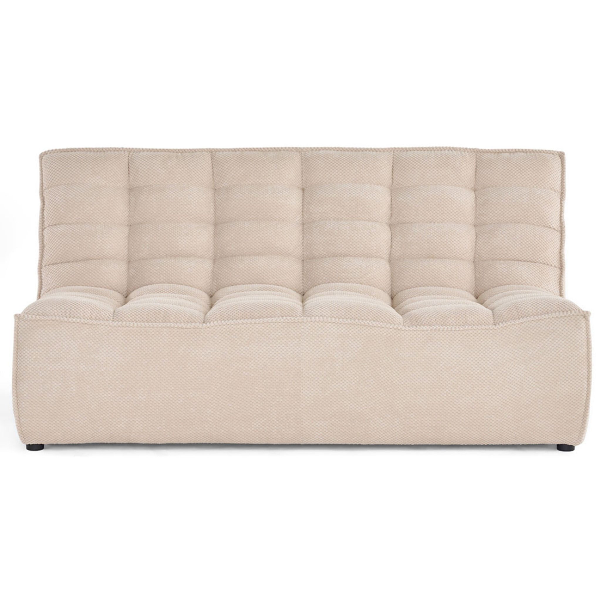 Ellie - canapé 2 places en velours texturé - Beige