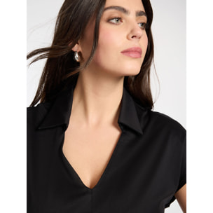 Elena Mirò - Camiseta con cuello - Negro