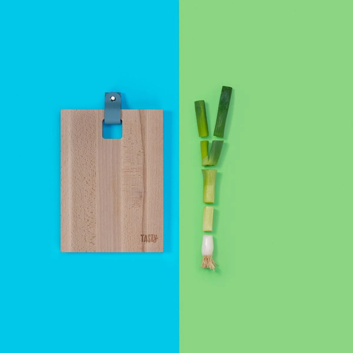 Planche à découper en bois rectangulaire 25 x 18 cm Tasty Green