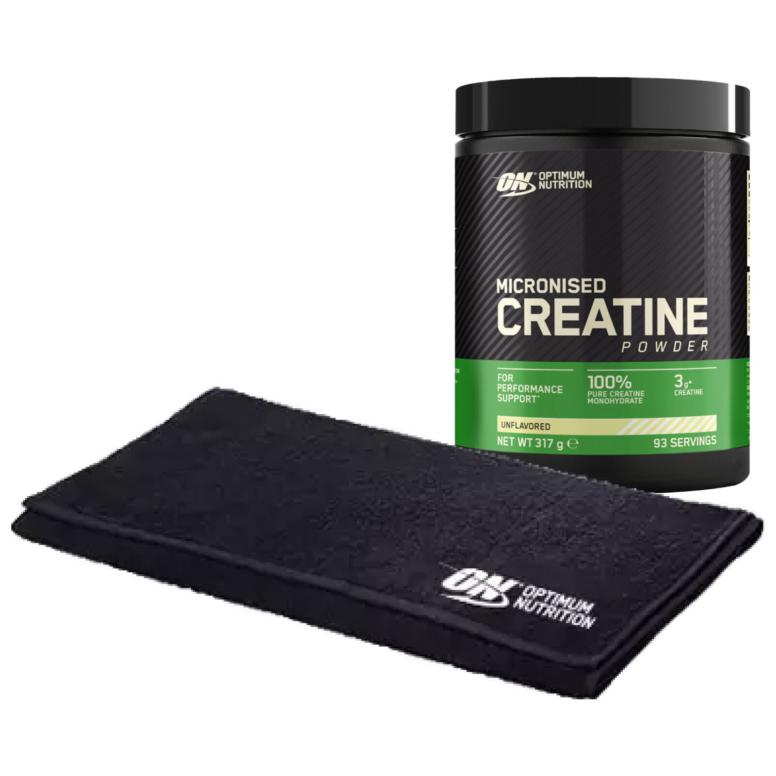 Creatina Monoidrato in Polvere Non Aromatizzata 317g Micronised Creatine + Asciugamano