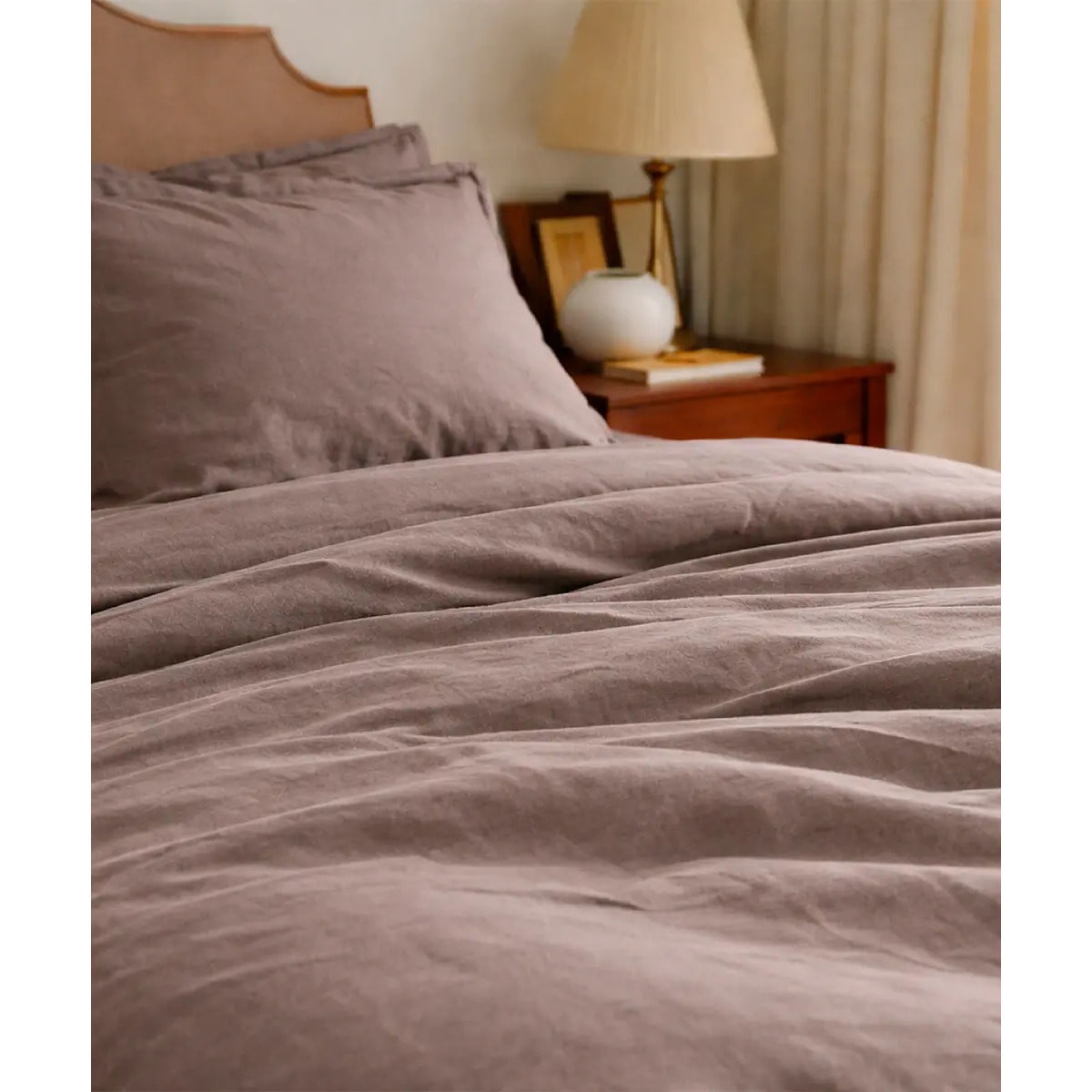 Completo Lenzuola RASO TORTORA tinta unita per letto matrimoniale 100% Raso di Cotone e Made in Italy
