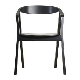 Chaises design noires en bois (lot de 2) BAHIA
