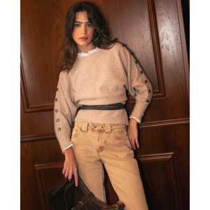 Cinturón de piel con doble vuelta de mujer.