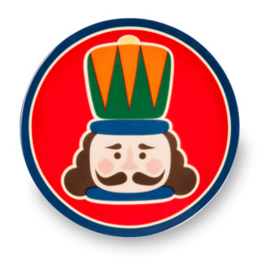 Set 6 Piatti Aperitivo Excelsa - Vintage Christmas, Porcellana Multicolore