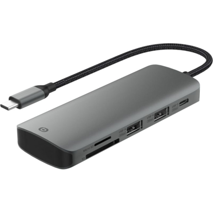 Hub USB C ESSENTIELB 7 en 1 2 USB-A + 3 USB-C + 2 ports SD